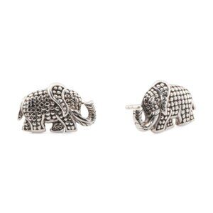 Annika Witt Sterling Silver Elephant Stud Earrings Bali 925 Post New Gift Box
